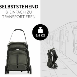 Reisebuggy & Sportwagen Travel N Care mit Liegefunktion, nur 6,8 kg (bis 22 kg belastbar) - Dark Olive