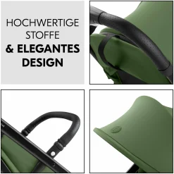 Reisebuggy & Sportwagen Travel N Care Plus mit Liegefunktion (nur 7,2 kg) - inkl. XXL Zubehörpaket & Fehn Spieltier Eselchen - Green