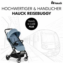 Reisebuggy & Sportwagen Travel N Care Plus inkl. XXL Zubehörpaket & Buggy-Lenkrad - Dusty Blue