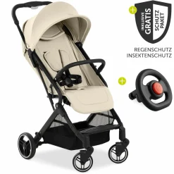 Reisebuggy & Sportwagen Travel N Care Plus inkl. XXL Zubehörpaket & Buggy-Lenkrad - Vanilla