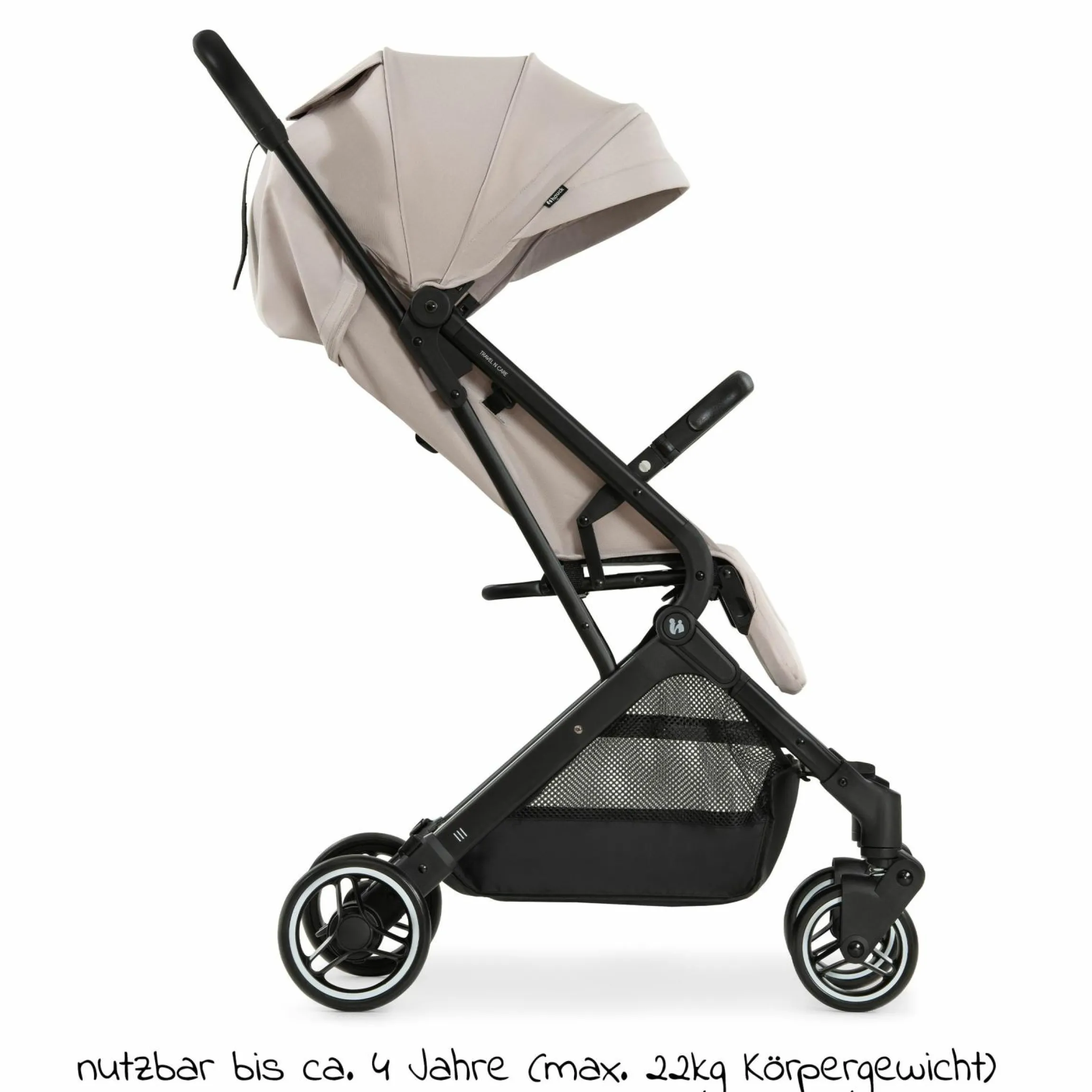Reisebuggy & Sportwagen Travel N Care mit Liegefunktion, nur 6,8 kg (bis 22 kg belastbar) - Beige
