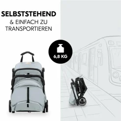 Reisebuggy & Sportwagen Travel N Care mit Liegefunktion, nur 6,8 kg (bis 22 kg belastbar) inkl. Reboarder Pearl Pro 2 - Simba