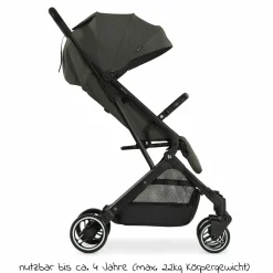 Reisebuggy & Sportwagen Travel N Care mit Liegefunktion, nur 6,8 kg (bis 22 kg belastbar) inkl. Reboarder Pearl Pro 2 - Dark Olive