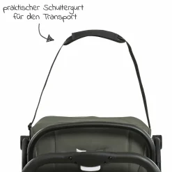 Reisebuggy & Sportwagen Travel N Care mit Liegefunktion, nur 6,8 kg (bis 22 kg belastbar) inkl. Reboarder Pearl Pro 2 - Dark Olive