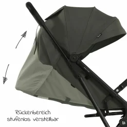 Reisebuggy & Sportwagen Travel N Care mit Liegefunktion, nur 6,8 kg (bis 22 kg belastbar) inkl. Reboarder Pearl Pro 2 & XXL Zubehörpaket - Dark Olive