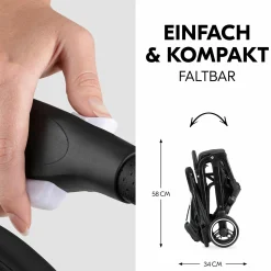 Reisebuggy & Sportwagen Travel N Care Plus inkl. XXL Zubehörpaket & Buggy-Lenkrad - Black