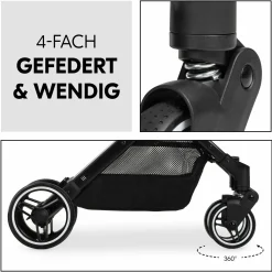Reisebuggy & Sportwagen Travel N Care Plus inkl. XXL Zubehörpaket & Buggy-Lenkrad - Black