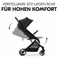 Reisebuggy & Sportwagen Travel N Care Plus inkl. XXL Zubehörpaket & Buggy-Lenkrad - Black