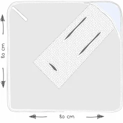 Reisedecke Jersey light 80 x 80 cm - Sternenhimmel