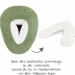Relaxbezug für Stillkissen - Teddy - Olive Green