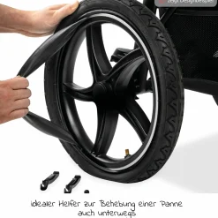 Reparatur Set Lufträder Kinderwagen (2x Schlauch 16 Zoll + 1x Schlauch 12 Zoll + Reifenheber)