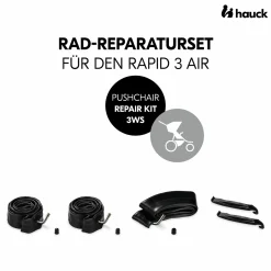 Reparatur Set Lufträder Kinderwagen (2x Schlauch 12 Zoll + 1x Schlauch 10 Zoll) - Pushchair Repair Kid 3WS