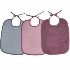 Riesen-Bindelätzchen 3er Pack 32 x 40 cm - Altrosa-Grau
