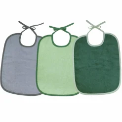 Riesen-Bindelätzchen 3er Pack 32 x 40 cm - Grün-Grau