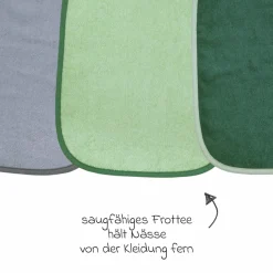 Riesen-Bindelätzchen 3er Pack 32 x 40 cm - Grün-Grau