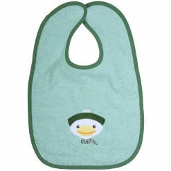 Riesen-Klettlätzchen 30 x 45 cm - Stickerei Ente - Mint