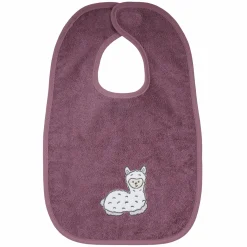 Riesen-Klettlätzchen 30 x 45 cm - Stickerei Lama - Mauve