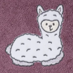 Riesen-Klettlätzchen 30 x 45 cm - Stickerei Lama - Mauve