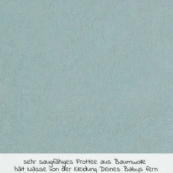 Riesen-Klettlätzchen 30 x 45 cm - Stickerei Eisbär - Mint