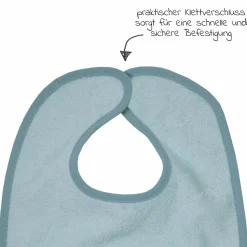 Riesen-Klettlätzchen 30 x 45 cm - Stickerei Eisbär - Mint