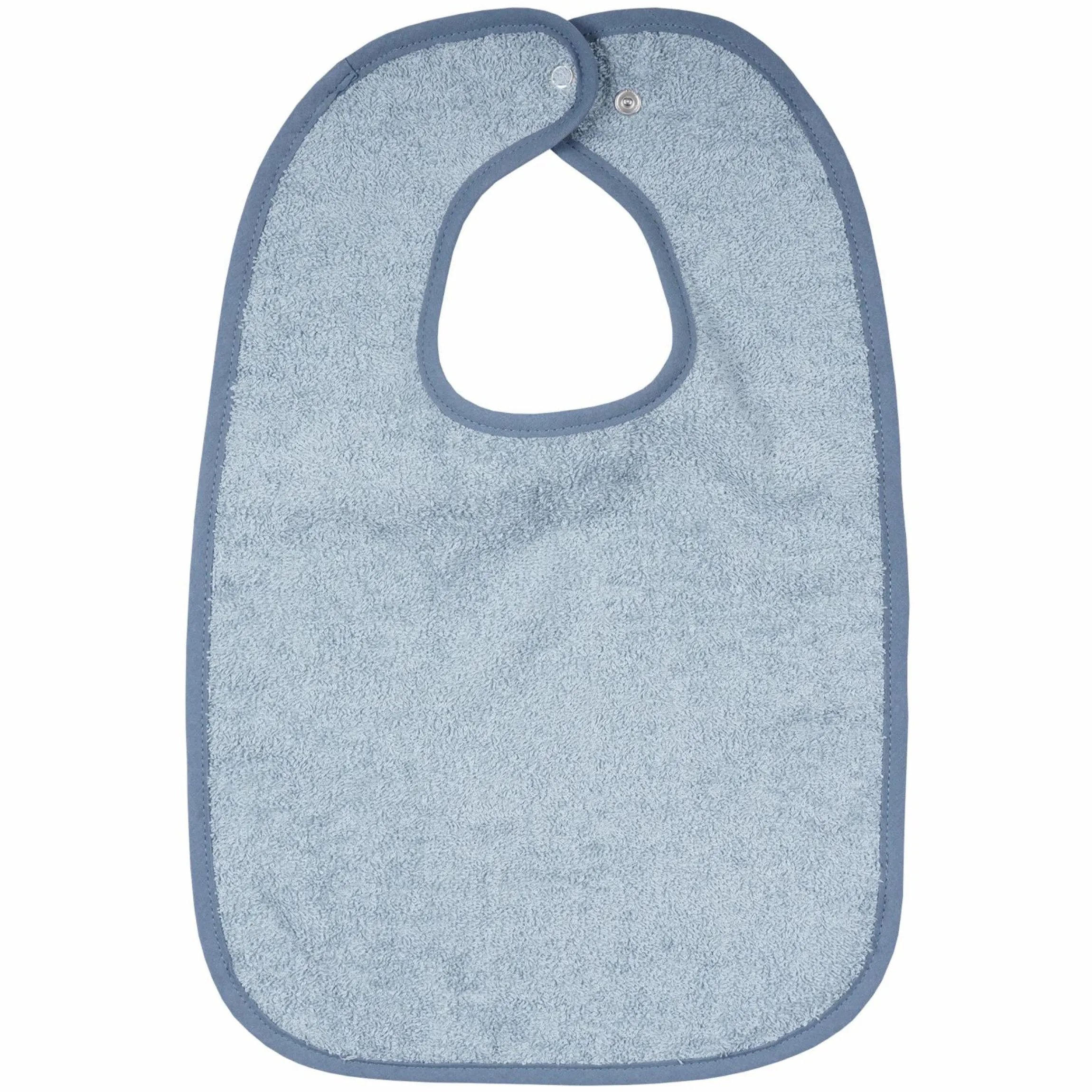 Riesen-Lätzchen mit Druckknopf 30 x 45 cm - Uni Stahlblau