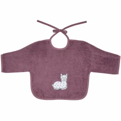 Ärmel-Lätzchen - Stickerei Lama - Mauve