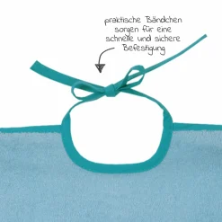 Ärmel-Lätzchen - Stickerei Pinguine - Eisblau