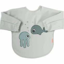 Ärmel-Lätzchen - wasserdicht - Sea Friends - Grau