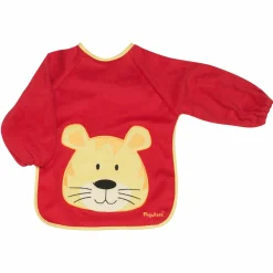 Ärmel-Lätzchen 3er Pack - Giraffe Blau, Tiger Rot & Frosch Grün