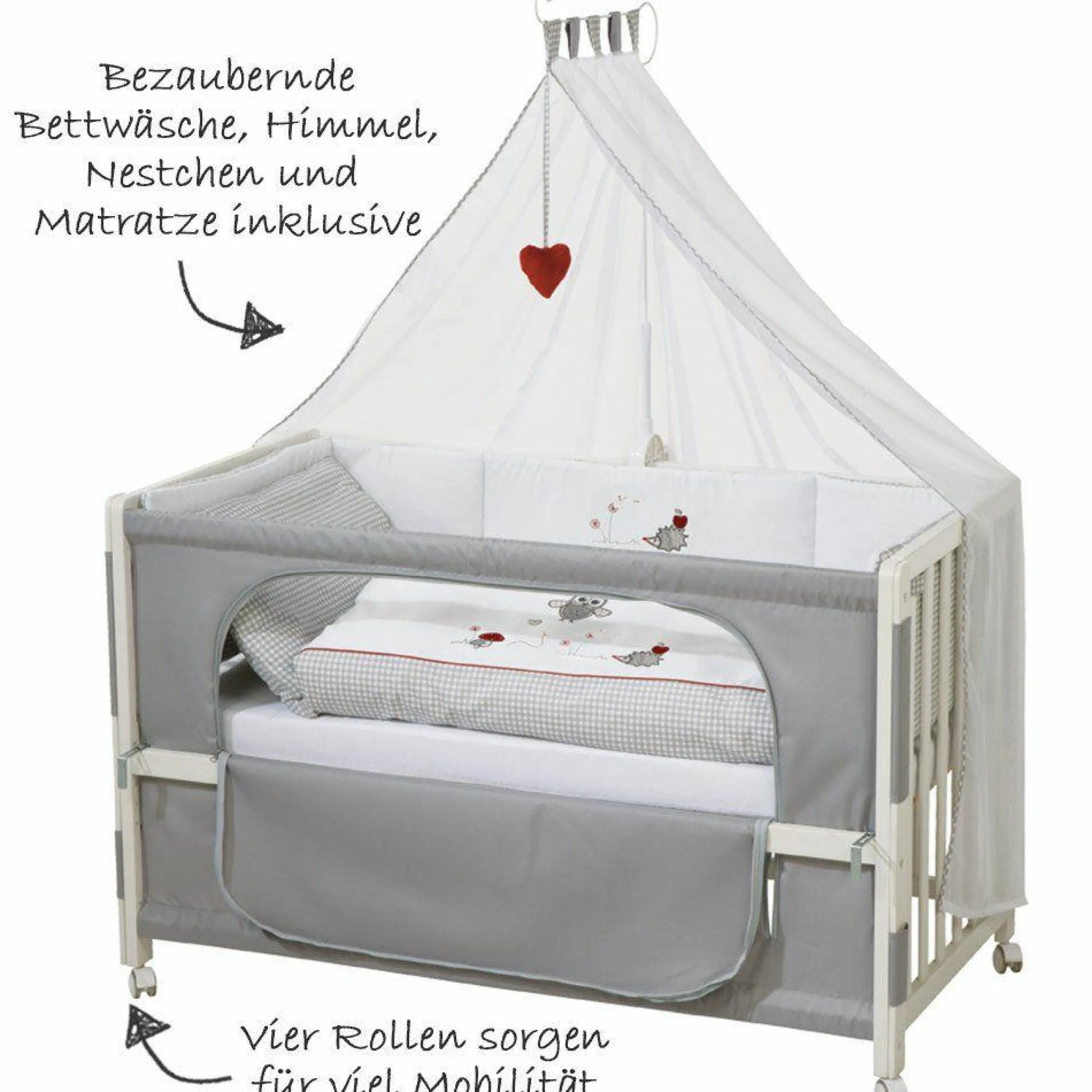 Room Bed Weiß inkl. Zubehör 60 x 120 cm - Adam & Eule