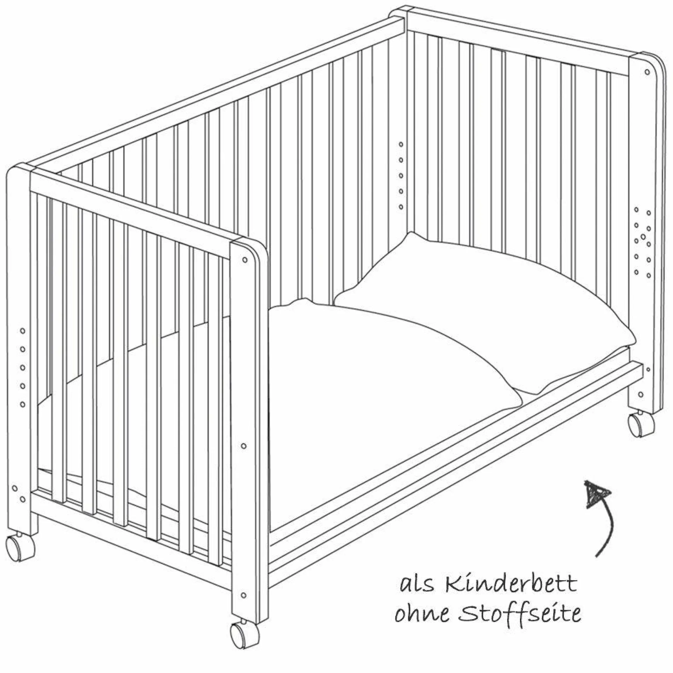 Room Bed Weiß inkl. Zubehör - Little Stars - Grau