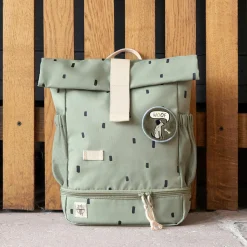 Rucksack Mini Rolltop Backpack - Happy Prints - Light Olive