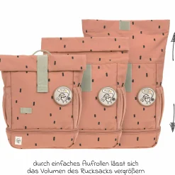 Rucksack Mini Rolltop Backpack - Happy Prints - Caramel