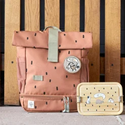 Rucksack Mini Rolltop Backpack - Happy Prints - Caramel