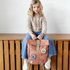 Rucksack Mini Rolltop Backpack - Happy Prints - Caramel