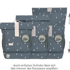 Rucksack Mini Rolltop Backpack - Happy Prints - Midnight Blue