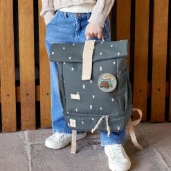 Rucksack Mini Rolltop Backpack - Happy Prints - Midnight Blue