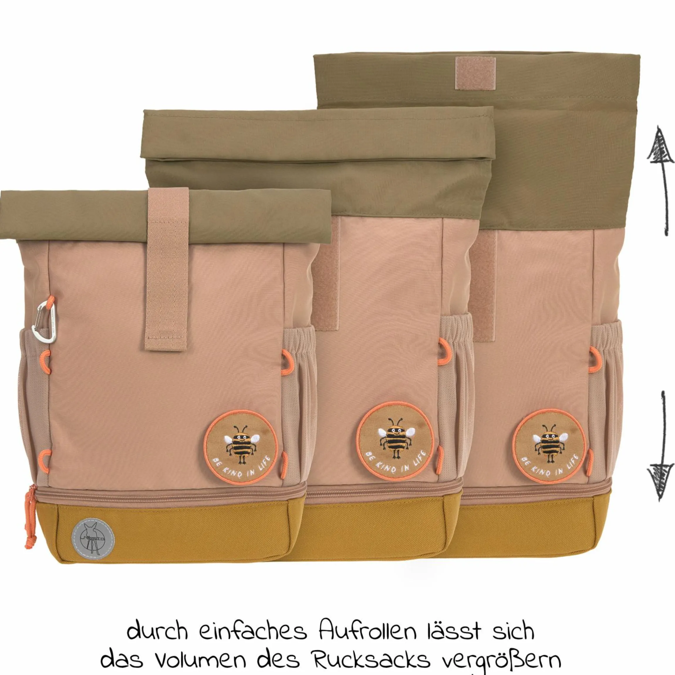 Rucksack Mini Rolltop Backpack - Nature Hazelnut