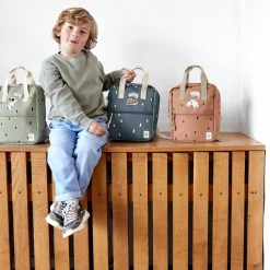 Rucksack Mini Square Backpack - Happy Prints - Caramel
