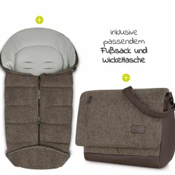 Salsa 4 Air Home Set - Korb-Tragewanne + Ständer, Wickeltasche und Fußsack - Fashion Edition - Braid