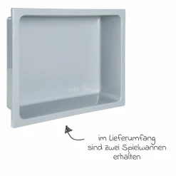 Sandkasten mit aufklappbarer Sitzbank + Spielwannen - Grau