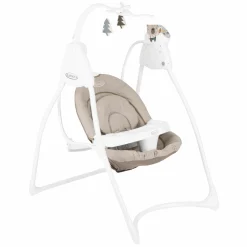 Schaukel Lovin Hug ab Geburt - 9 Monate mit abnehmbarem Tablett inkl. Mobile mit 3 Stoff-Figuren - Little Adventures - Kollektion 2025