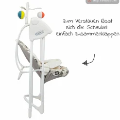 Schaukel Lovin Hug ab Geburt - 9 Monate mit abnehmbarem Tablett inkl. Mobile mit 3 Stoff-Figuren - Little Adventures - Kollektion 2025