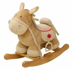 Schaukelpferd mit Sattel & Steigbügel Star