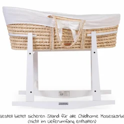 Schaukelständer / Wiegen-Gestell für Moseskorb - Weiß