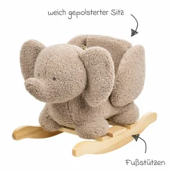 Schaukeltier - Elefant - Taupe