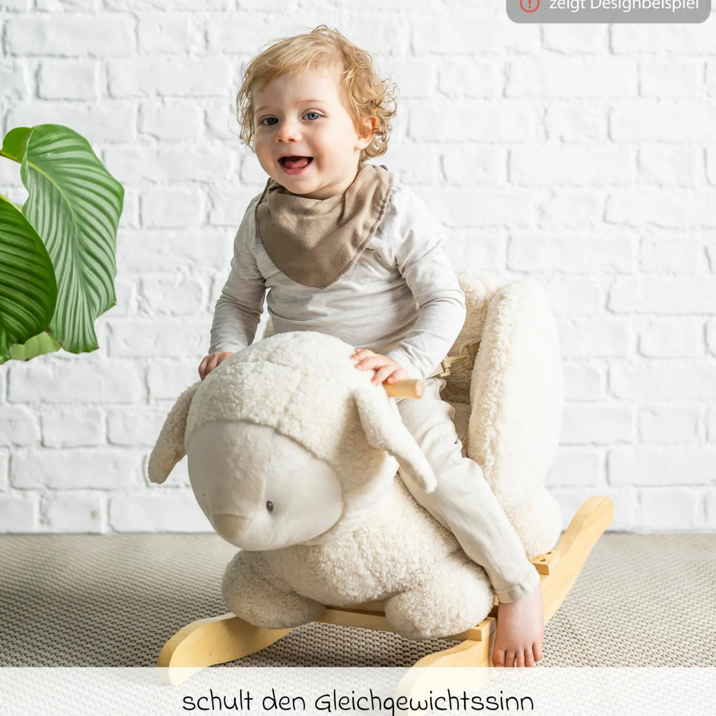 Schaukeltier - Elefant - Taupe