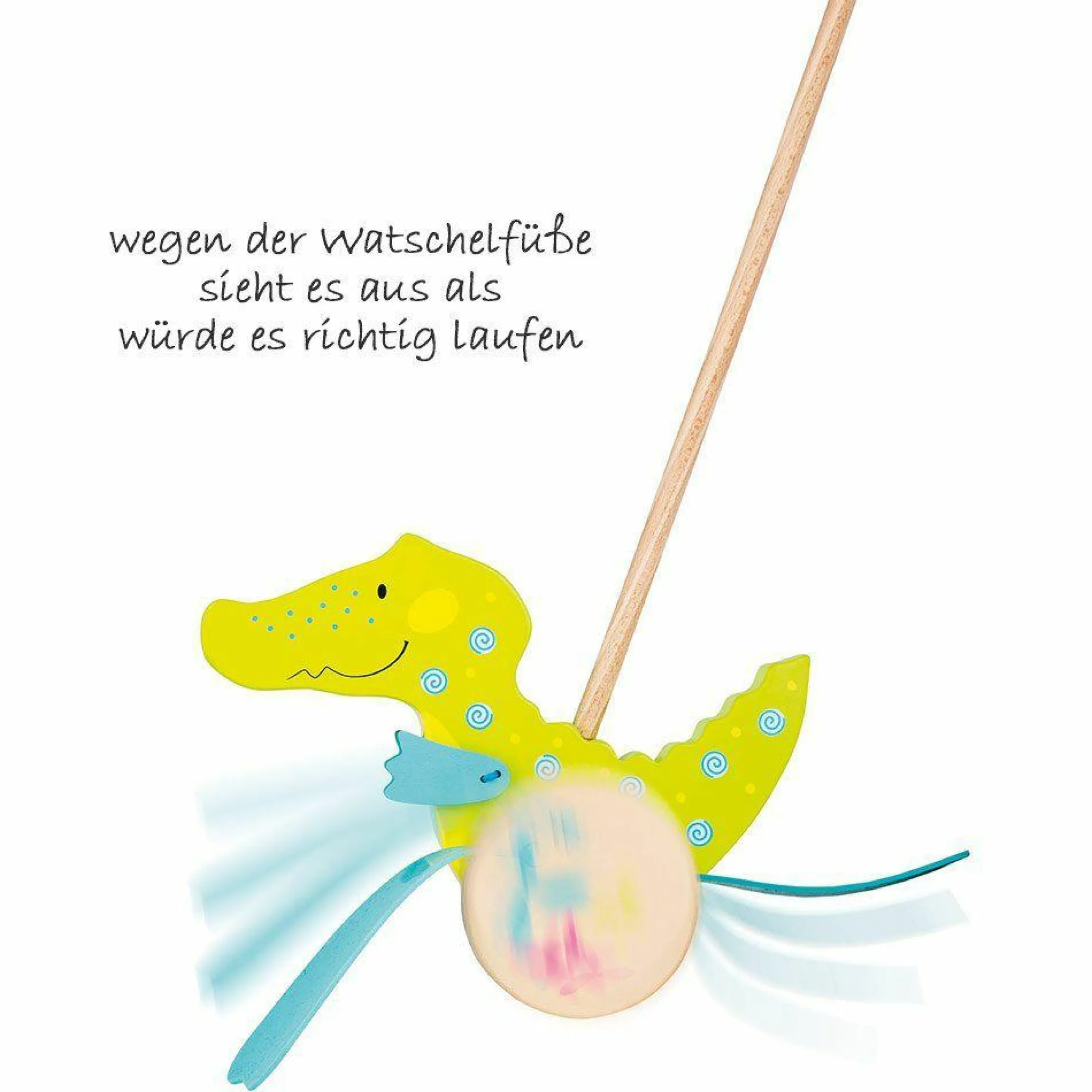 Schiebetier Krokodil mit Watschelfüßen - Susibelle