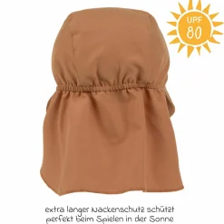 Schirmmütze mit Nackenschutz LSF Sun Protection Flap Hat - Almond - Gr. 46/49