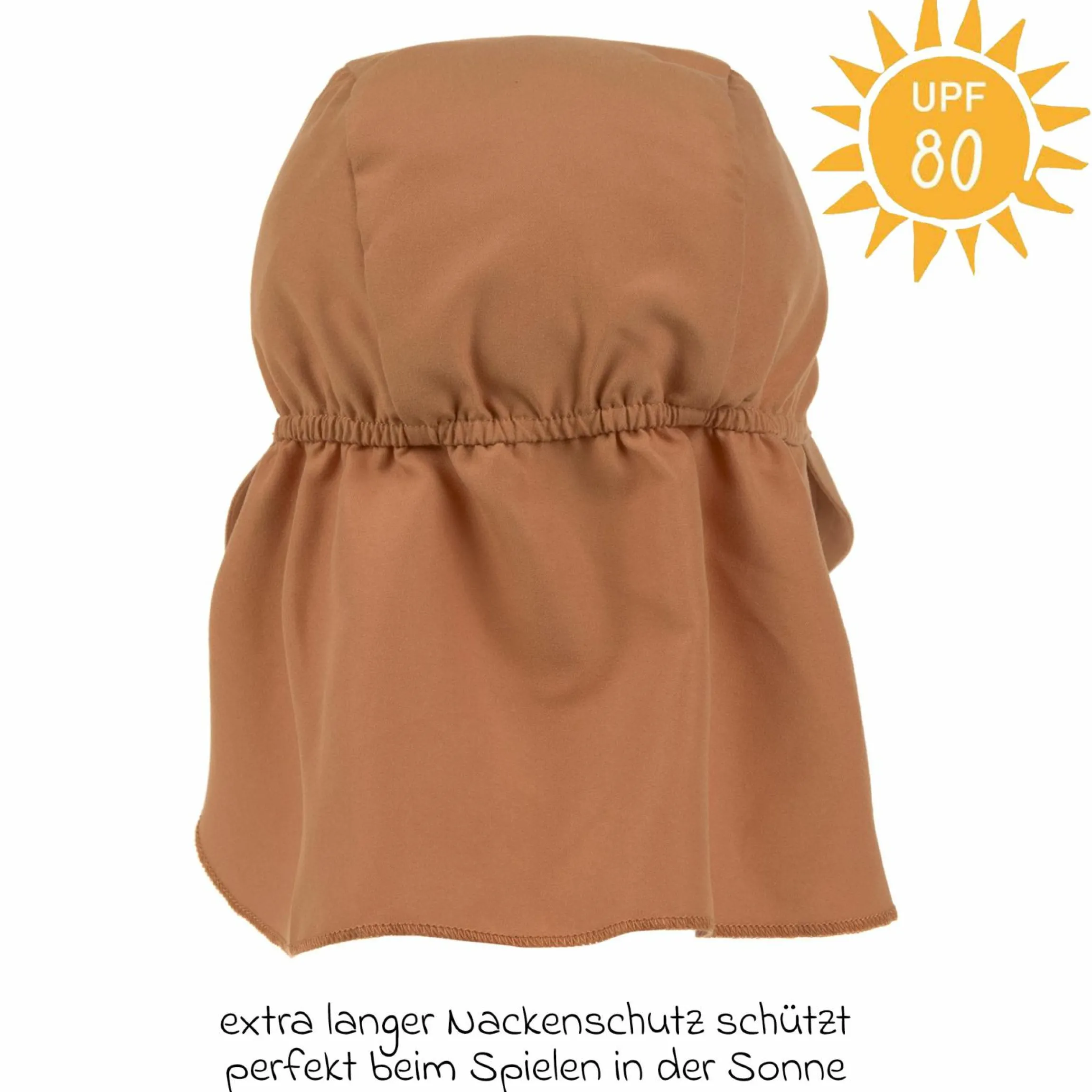 Schirmmütze mit Nackenschutz LSF Sun Protection Flap Hat - Almond - Gr. 46/49